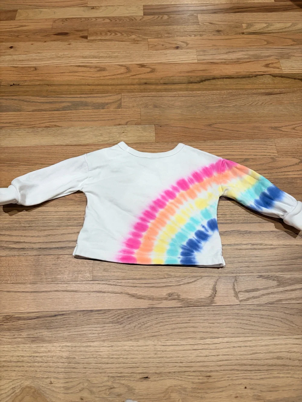 Gap toddler girl tie dye rainbow sweatshirt